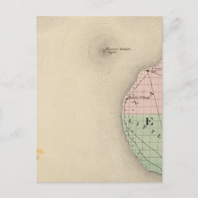 Postal Mapa del condado de Emmet, Michigan (Anverso)