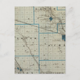 Postal Mapa del condado de Floyd, estado de Iowa