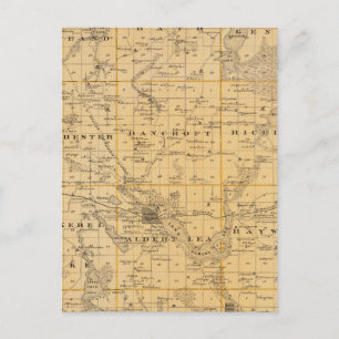 Postal Mapa del condado de Freeborn, Minnesota