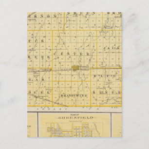Postal Mapa del condado de Hancock con Charlottesville