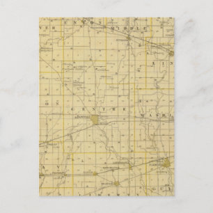 Postal Mapa del condado de Hendricks