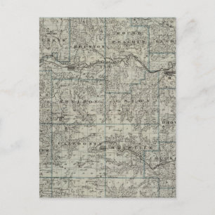 Postal Mapa del condado de Houston, Minnesota