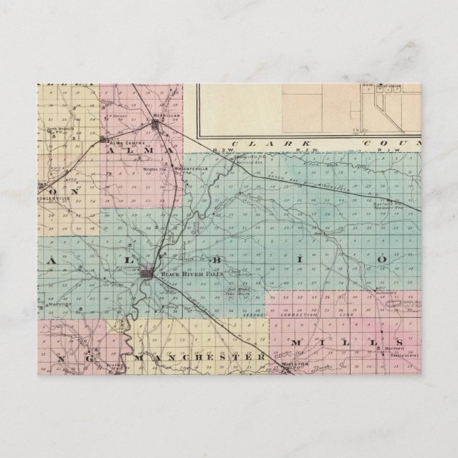 Postal Mapa del condado de Jackson, Plat of Friendship (Anverso)