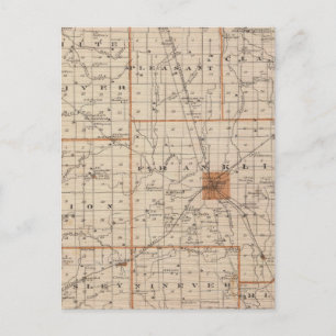 Postal Mapa del condado de Johnson