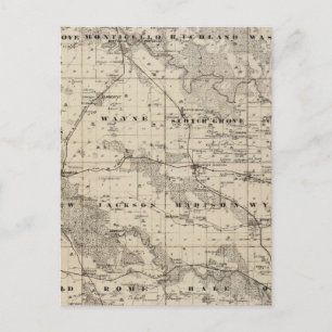 Postal Mapa del condado de Jones, estado de Iowa