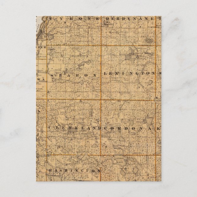 Postal Mapa del condado de Le Sueur, Minnesota (Anverso)