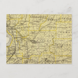 Postal Mapa del condado de Madison