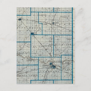 Postal Mapa del condado de Madison