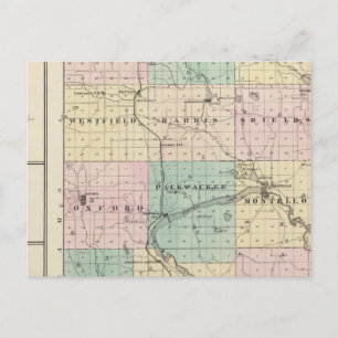 Postal Mapa del condado de Marquette y Westfield