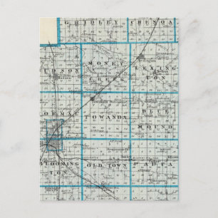 Postal Mapa del condado de McLean y Le Roy