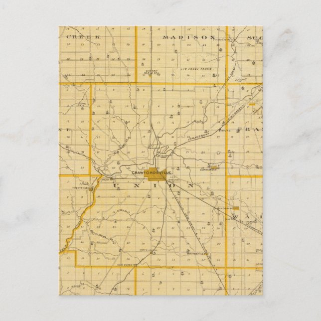 Postal Mapa del condado de Montgomery (Anverso)