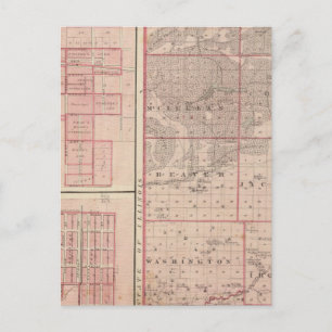 Postal Mapa del condado de Newton con Goodland y Kentland