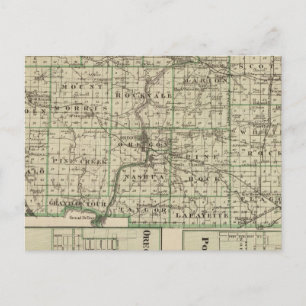 Postal Mapa del condado de Ogle, Polo y Oregon