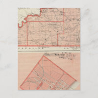 Mapa del condado de Ohio con la ciudad de Rising S