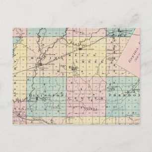 Postal Mapa del condado de Outagamie, estado de Wisconsin