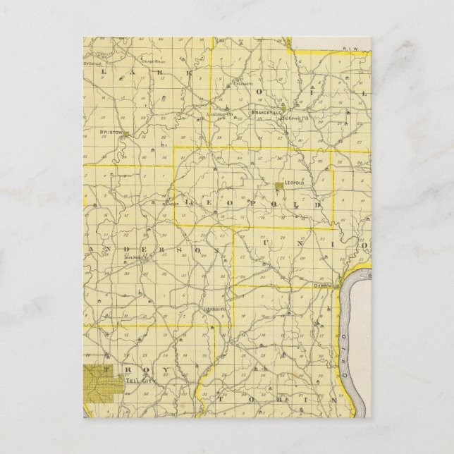 Postal Mapa del condado de Perry (Anverso)