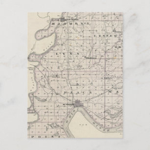 Postal Mapa del condado de Posey