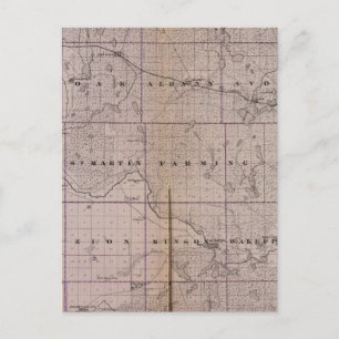 Postal Mapa del condado de Stearns, Minnesota