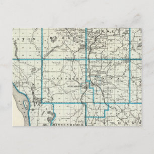 Postal Mapa del condado de Union