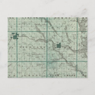 Postal Mapa del condado de Union, estado de Iowa
