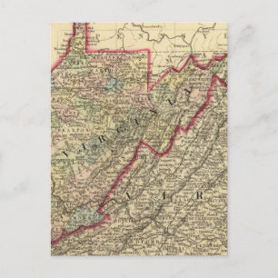 Postal Mapa del condado de Virginia Occidental