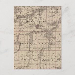 Postal Mapa del condado de Warren, estado de Iowa