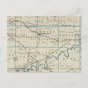 Postal Mapa del condado de Whiteside