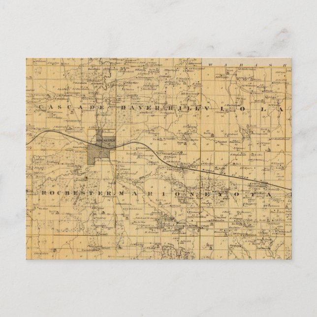 Postal Mapa del condado Olmsted, Minnesota (Anverso)