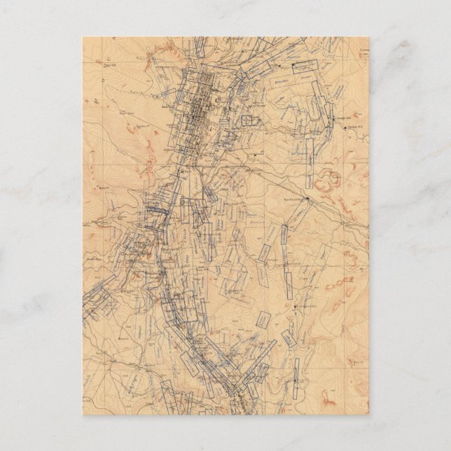 Postal Mapa del distrito de Washoe que muestra reclamos m (Anverso)