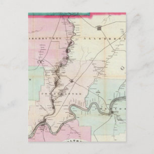 Postal Mapa Del Distrito Petrolero De Pensilvania