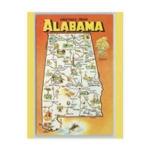 Mapa del estado de Alabama