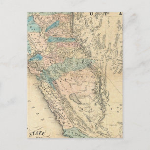 Postal Mapa del estado de California