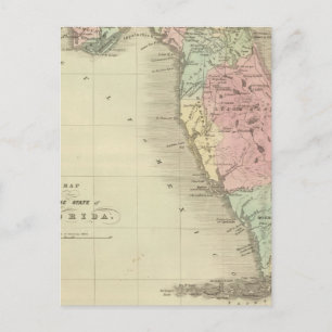 Postal Mapa del estado de Florida