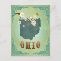 Mapa del estado de Ohio - Verde