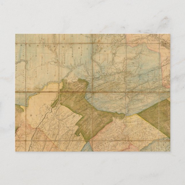 Postal Mapa del estado de Pensilvania (Anverso)