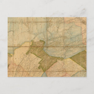 Postal Mapa del estado de Pensilvania