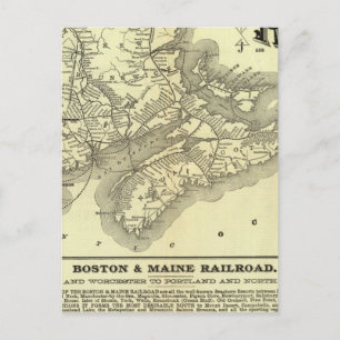 Postal Mapa del ferrocarril Boston y Maine 2