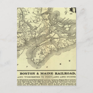 Postal Mapa del ferrocarril Boston y Maine 2