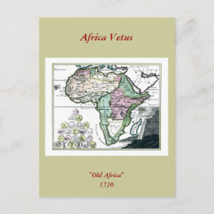 Postal Mapa del Feto en África de 1720