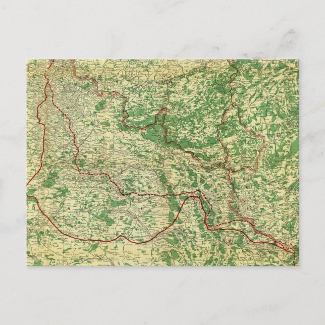 Postal Mapa del frente occidental (Anverso)