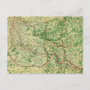 Postal Mapa del frente occidental