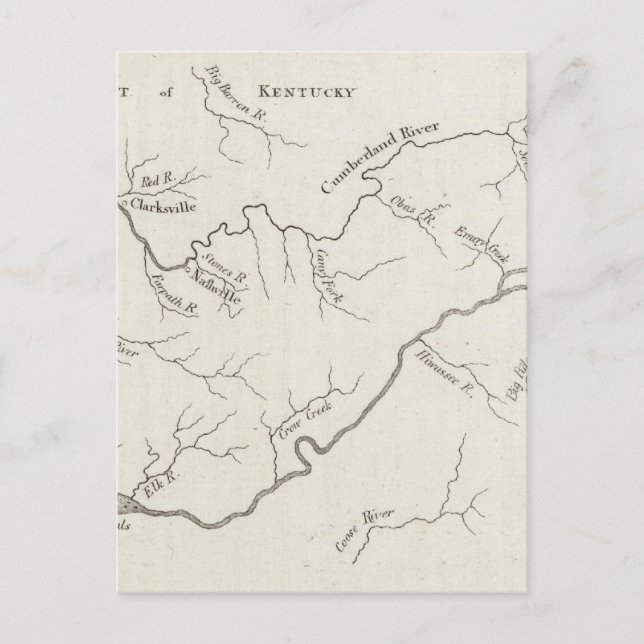 Postal Mapa del gobierno de Tennessee (Anverso)