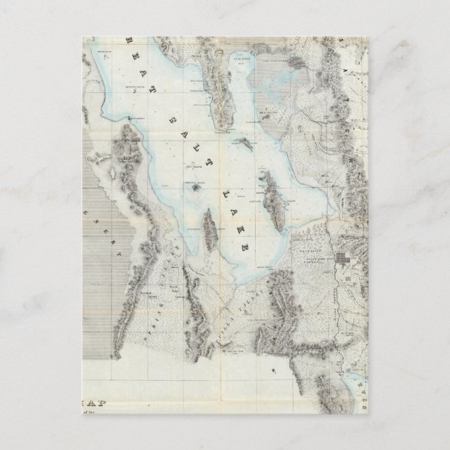 Postal Mapa del Gran Lago Salino (Anverso)