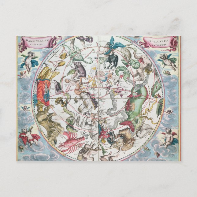 Postal Mapa del Hemisferio Sur 2 (Anverso)