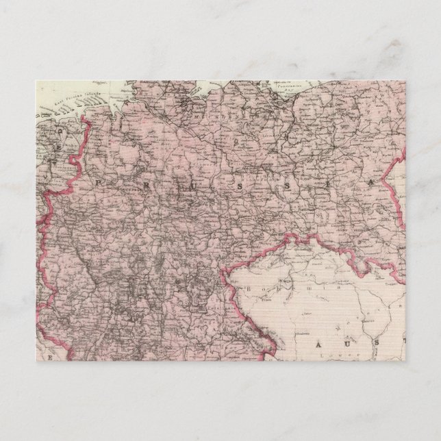 Postal Mapa del Imperio Alemán (Anverso)