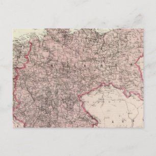 Postal Mapa del Imperio Alemán