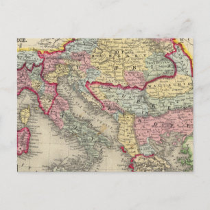 Postal Mapa Del Imperio Austriaco