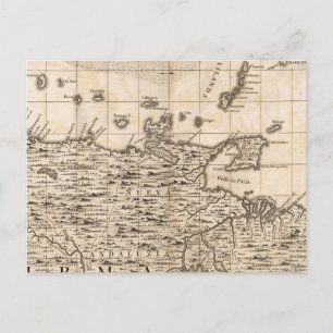 Postal Mapa del Imperio Británico en Estados Unidos Hoja