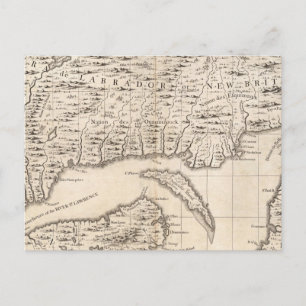 Postal Mapa del Imperio Británico en Estados Unidos Hoja