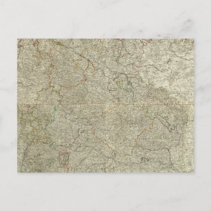 Postal Mapa del Imperio de Alemania